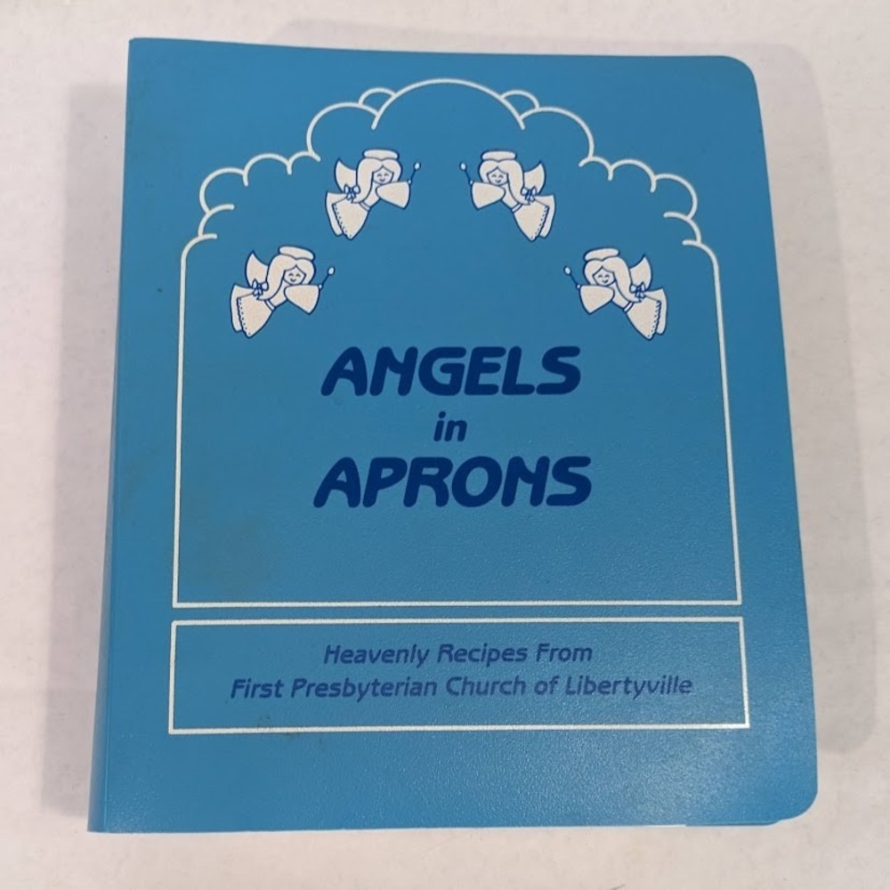 Vtg Angels in Aprons Cookbook First Presbyterian Church of Libertyville Binder